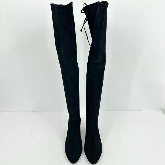 Stuart Weitzman Womens Flareland Tall Suede Boots US 8B EU 38-39 Black NIB - Picture 7 of 13
